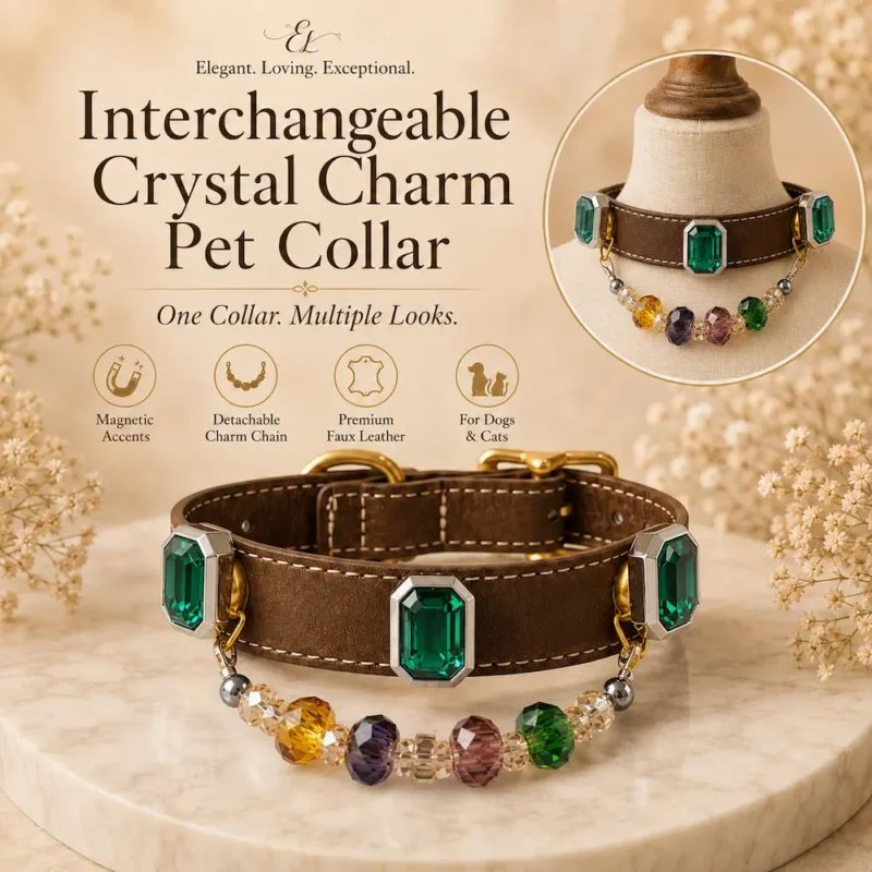 Emerald Charm Interchangeable Pet Collar