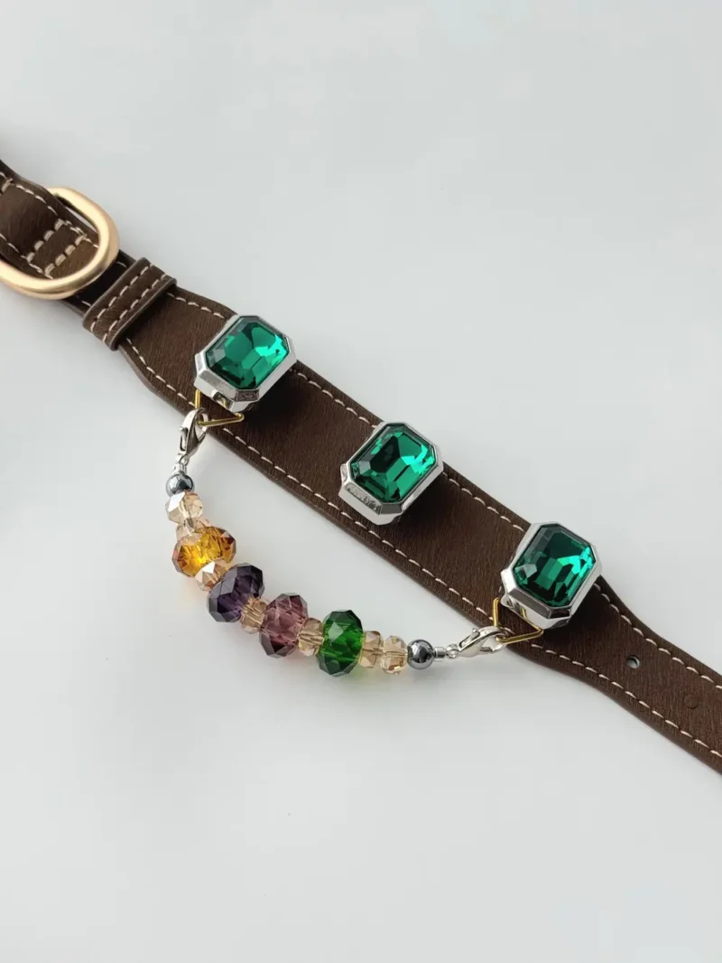 Emerald Charm Interchangeable Pet Collar