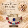 Ruby Sapphire Crystal Charm Pet Collar