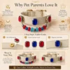 Ruby Sapphire Crystal Charm Pet Collar