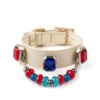 Ruby Sapphire Crystal Charm Pet Collar