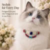 Ruby Sapphire Crystal Charm Pet Collar