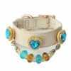 blue heart crystal pet collar with detachable beaded charm7 Blue Heart Crystal Pet Collar with Detachable Beaded Charm | Elegant Cat & Dog Collar