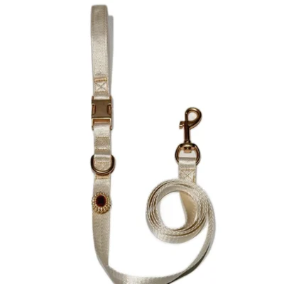 Cream Elegant Dog Leash