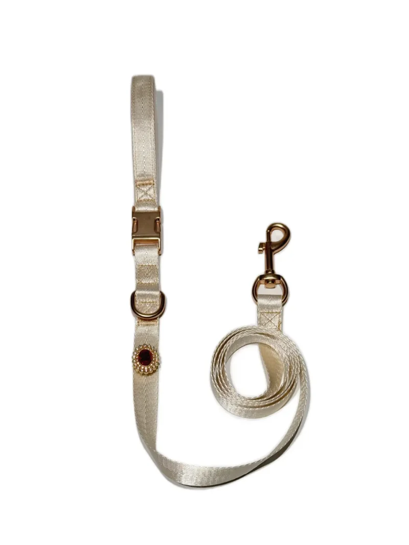 Cream Elegant Dog Leash