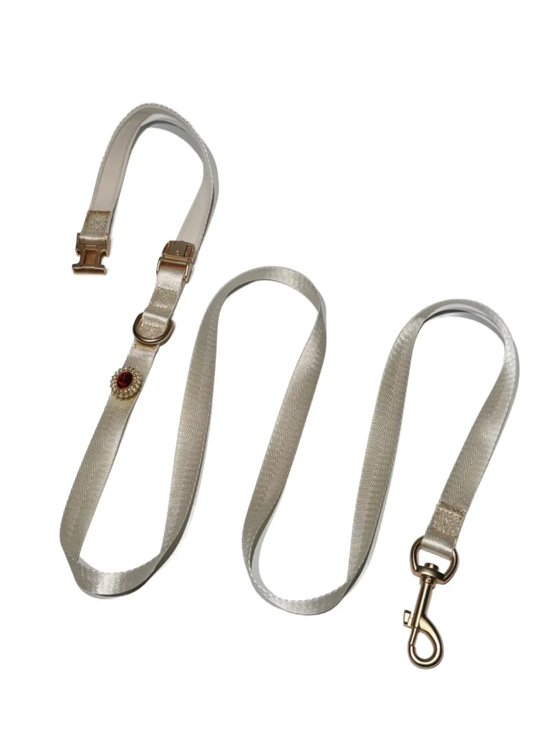 Cream Elegant Dog Leash