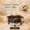 Interchangeable Crystal Charm Pet Collar Blue Agate