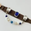 Interchangeable Crystal Charm Pet Collar Blue Agate